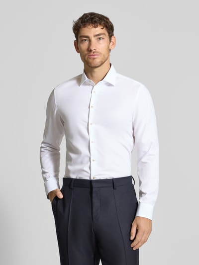 SEIDENSTICKER Slim Fit Business-Hemd mit Kentkragen Weiss 4