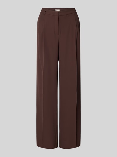 Produktfoto, Wide Leg Hose mit Bügelfalten von V by Vera Mont in Braun, Material-Mix mit Stretch, Gesäßtaschen, Damenmode