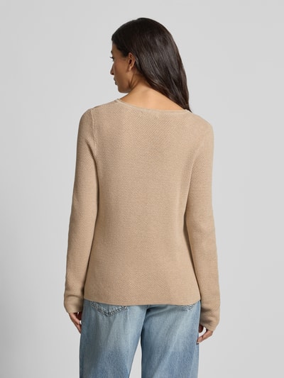Christian Berg Woman Sweter z dzianiny z dekoltem w serek Piaskowy melanż 5
