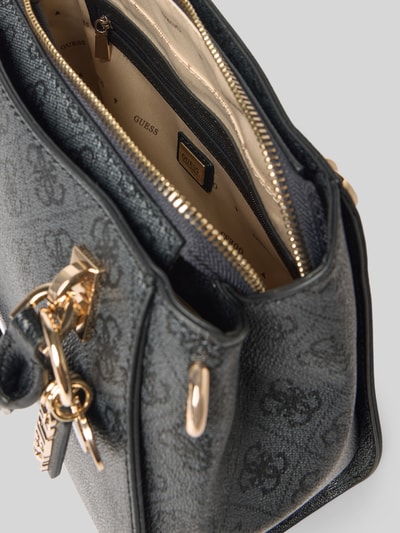 GUESS Handtas met logopatroon model 'ECO NOELLE II' Antraciet - 5