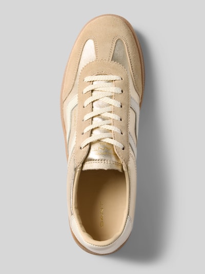 Gant Sneakers van echt leer met reliëflogo, model 'Cuzima' Goud gemêleerd - 3