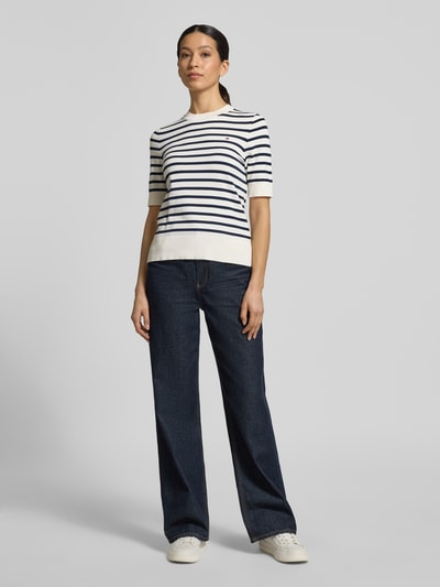 Tommy Hilfiger Sweter z dzianiny o kroju regular fit z mieszanki bawełny Écru 1