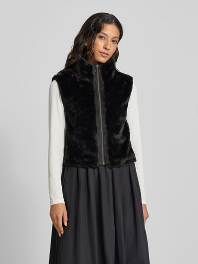 Betty Barclay Gilet met imitatiebont Zwart - 4
