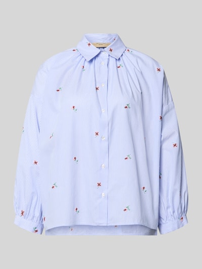 Weekend Max Mara relaxed fit overhemdblouse van puur katoen model 'BUTTERFLY' Lichtblauw - 2