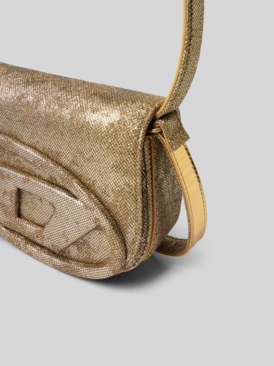 Diesel Shoulder Bag mit Logo-Applikatio Gold 3