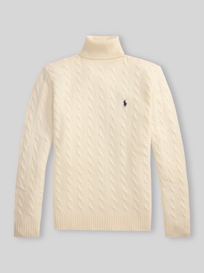 Polo Ralph Lauren Slim Fit Pullover aus Woll-Kaschmir-Mix Offwhite 2