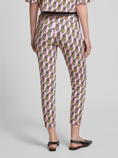 Marc Cain Slim fit stoffen broek met vaste persplooien Felroze - 5