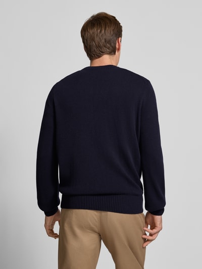Lacoste Regular Fit Strickpullover aus reiner Wolle Marine 5