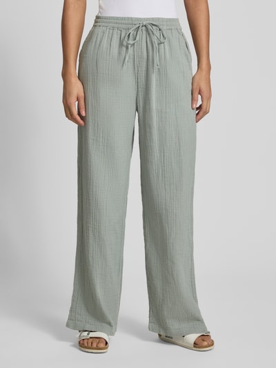 ONLY krój relaxed fit Szerokie spodnie z bawełny organicznej model 'THYRA' Trzcinowy 4