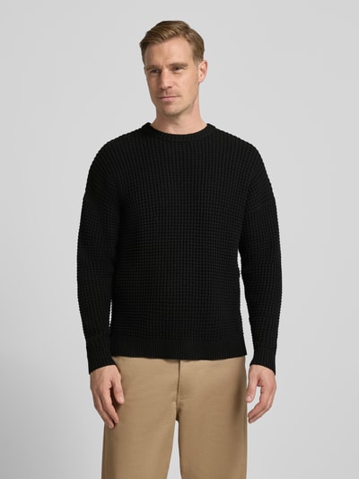DRYKORN Strickpullover mit Strukturmuster Modell 'Neelio' Black 4