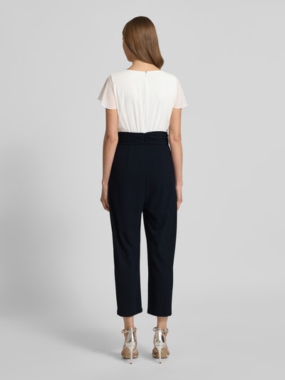 Christian Berg Cocktail Jumpsuit in Wickel-Optik Marine Melange 5