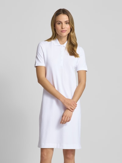 Christian Berg Woman Knielanges Polokleid mit Strukturmuster Weiss 4