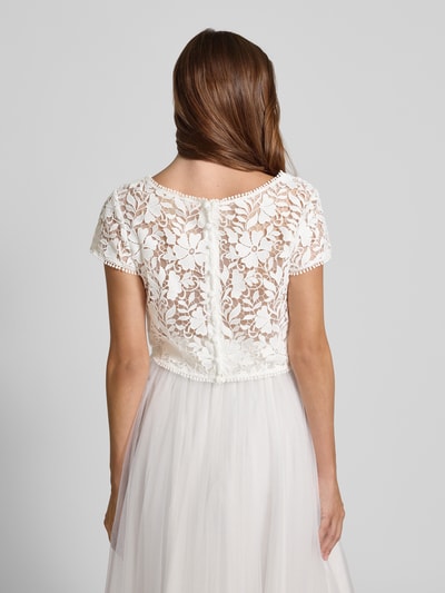 Luxuar Relaxed fit T-shirt in semi-transparant design Offwhite - 5