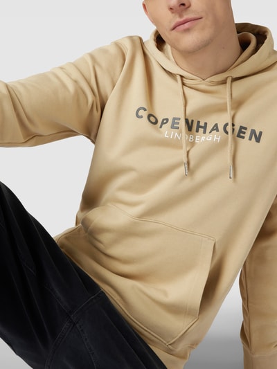 Lindbergh Hoodie mit Logo-Muster Modell 'Copenhagen sweat hoodie' Sand 3