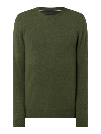 Marc O'Polo Pullover mit Logo-Stickerei  Oliv Melange 2