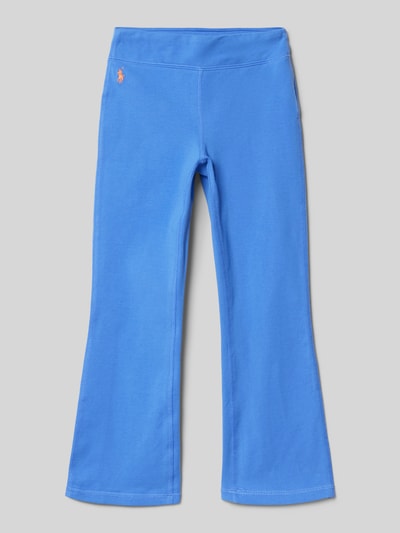 Polo Ralph Lauren Kids Legginsy rozkloszowane z wyhaftowanym logo Królewski niebieski 1