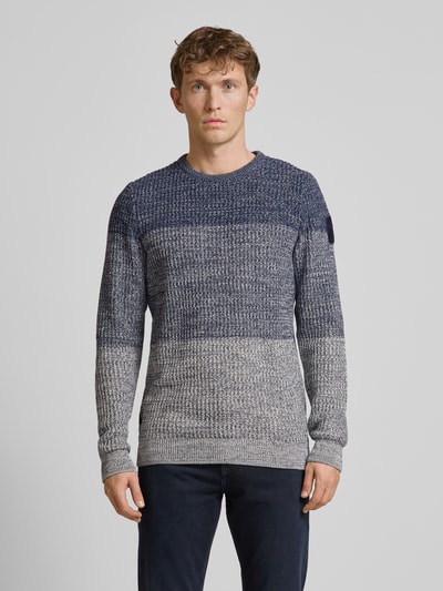 PME Legend Strickpullover mit gerippten Abschlüssen Marine 4