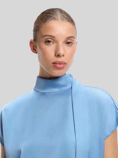 HUGO Regular Fit Blusenshirt mit Stehkragen Hellblau 3