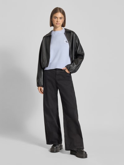 Calvin Klein Jeans Gebreide pullover met labelbadge Lichtblauw - 1