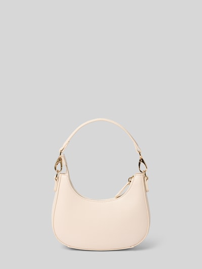 Produktfoto, beiger Farbton, sanft abgerundete Form, glatte Textur, goldfarbene Metall-Details, Umhängetasche mit abnehmbarem Schulterriemen Modell 'ZERO' von Valentino Bags, Damen Umhängetasche