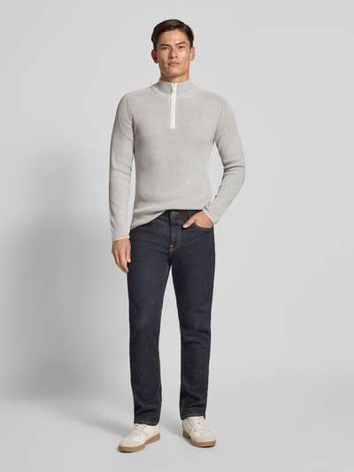 Cinque Gebreide pullover met geribde opstaande kraag, model 'FALCINO' Offwhite - 1