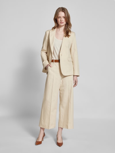 Weekend Max Mara Wide Leg Stoffhose mit Bügelfalten Modell 'ZIRCONE' Sand 1