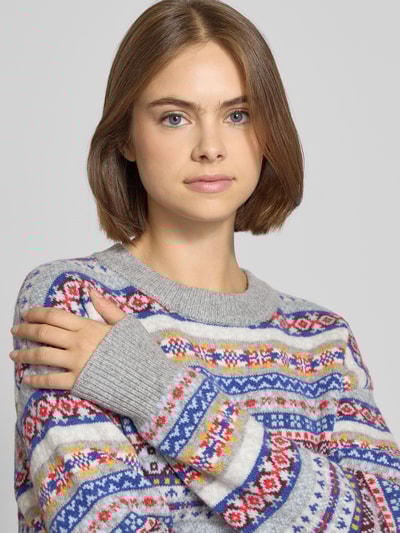 Levi's® Gebreide pullover van wolmix met ronde hals Middengrijs - 3