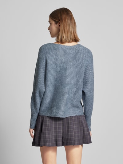 Only Pullover mit überschnittenen Schultern Modell 'DANIELLA' Jeansblau 5