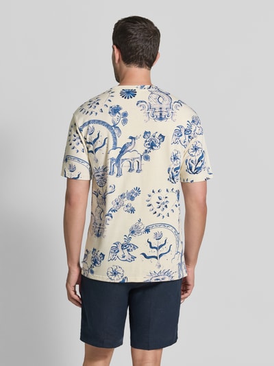 Scotch & Soda relaxed fit T-shirt in all-over look Zand - 5