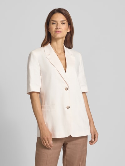 Jake*s Collection Relaxed Fit Blazer mit Leinen-Anteil Beige 4