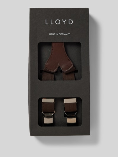 Lloyd Men's Belts Hosenträger mit Leder-Badge Dunkelbraun 2