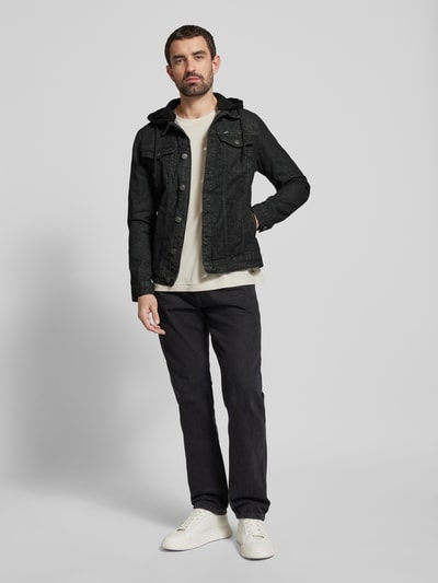 CARS JEANS Jeansjack met capuchon, model 'TREY' Zwart - 1