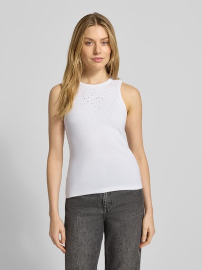 Tom Tailor Denim Slim Fit Tank Top aus Baumwoll-Mix Weiss 4