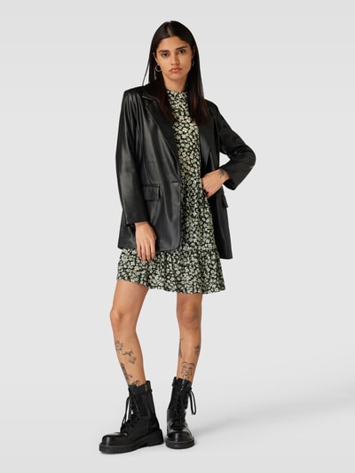 Only Mini-jurk met all-over motief, model 'PELLA' Zwart - 1