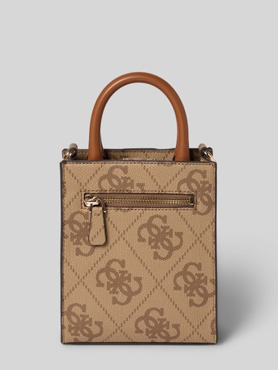 Guess Schoudertas met labelapplicatie, model 'ERENIA MINI TOTE' Lichtbruin - 4