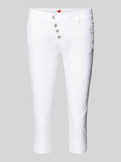 Buena Vista Spodnie capri w jednolitym kolorze model ‘Malibu’ Biały 2