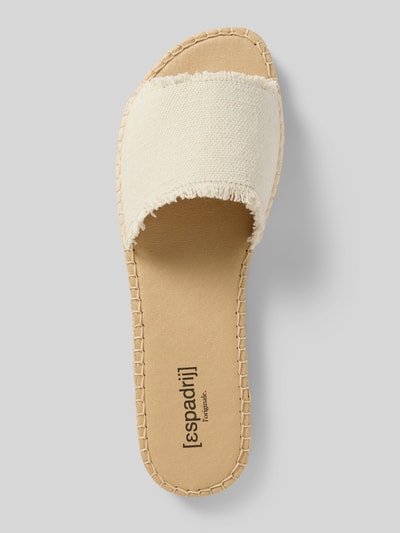 Espadrij Slippers met franjes, model 'PLAGE' Offwhite - 3