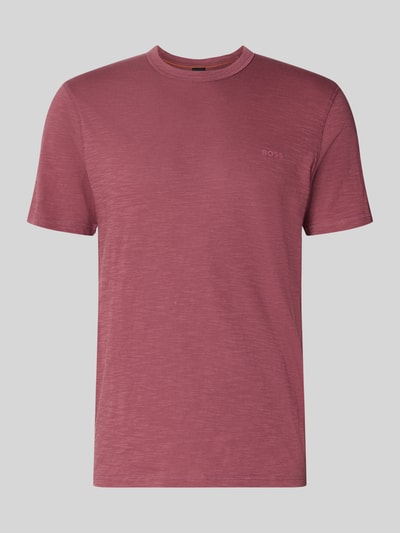 BOSS Orange Regular fit t-shirt van katoenmix model 'Tegood' Bordeaux - 1