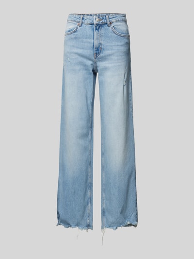 Only Wide leg jeans met franjes, model 'JUICY' Jeansblauw - 2