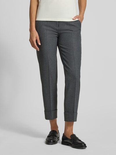 Cambio Regular fit stoffen broek met verkorte pasvorm, model 'KRYSTAL' Antraciet - 4