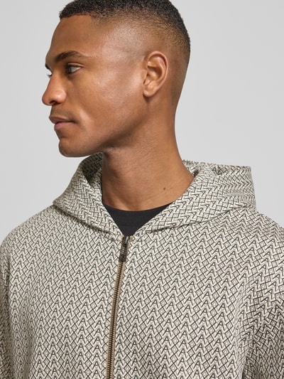 ARMANI EXCHANGE Sweatjack met tweewegsritssluiting en tunnelkoord Taupe - 3