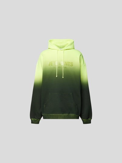 VETEMENTS Oversized Hoodie mit Farbverlauf Neon Gelb 2