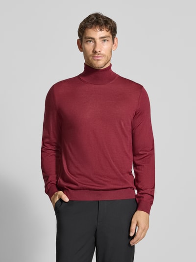 BOSS Regular fit coltrui van pure scheerwol, model 'MUSSO' Rood - 4