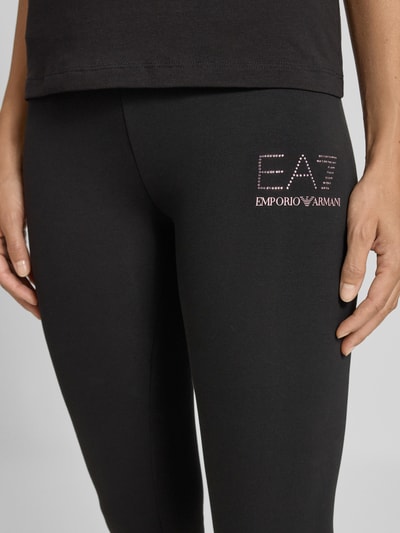 EA7 Emporio Armani Legging met labeldetail en elastische band Zwart - 3