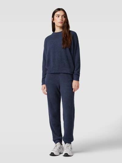 Jake*s Casual Sweatshirt met badstof Donkerblauw - 1