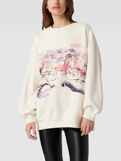 Levi's® Sweatshirt mit Label-Print Modell 'Prism' Lind 4