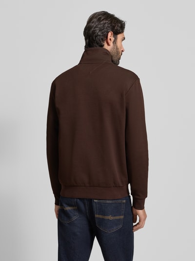 Tommy Hilfiger Regular fit schipperstrui van katoenmix  Chocoladebruin - 5