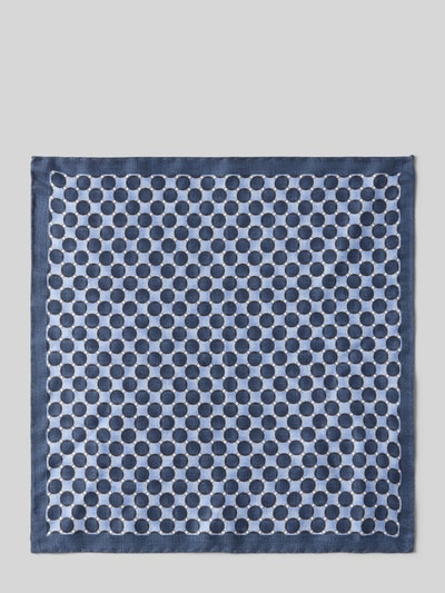 Verugia Pochet van zijde met omzoomde boorden Donkerblauw - 2