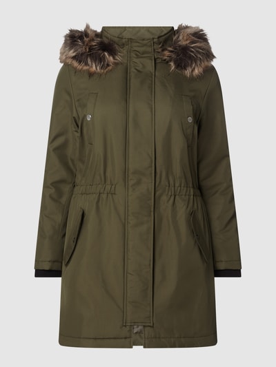 ONLY CARMAKOMA PLUS SIZE Parka mit Webpelz Modell 'Irena' Olivgrün 1