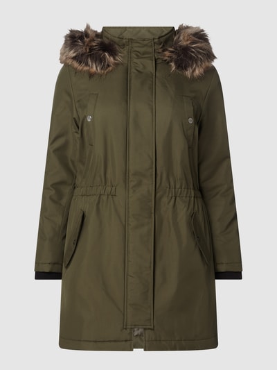 ONLY CARMAKOMA PLUS SIZE Parka mit Webpelz Modell 'Irena' Oliv 1